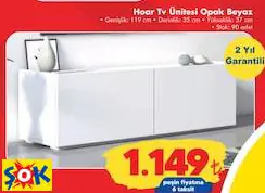 RUUM STORE HOAR TV ÜNİTESİ OPAK BEYAZ